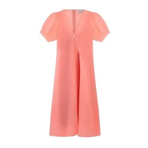 ISO / WRAY Second Date Dress in Electric Coral, Size S